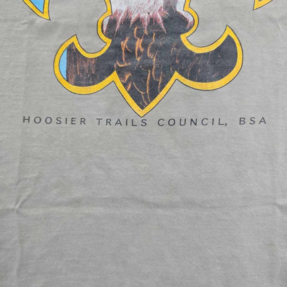 Vintage 1999 Camp Maumee BSA T-Shirt Jerzees L Hoosier Trails Eagle - Picture 4 of 6